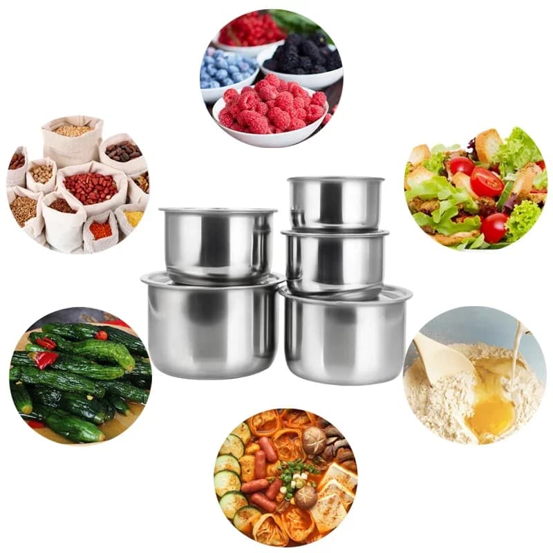 Stainless Steel Soup Pot Set with Lids