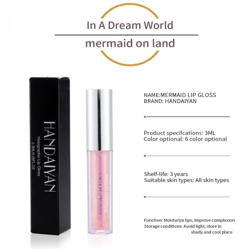 Waterproof Iridescent Lip Gloss