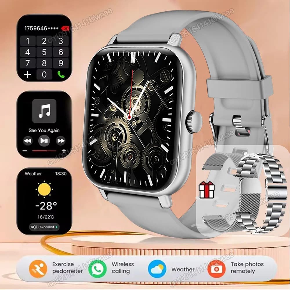 Smart Watch For Android IOS Watches 2.01inch HD Display Bluetooth Call Message Alert Music Sports Smartwatch Men Women Gift Ht30