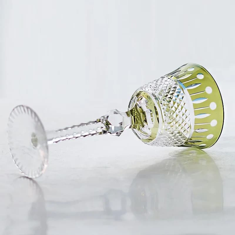 Handmade Crystal Champagne Goblet Glasses