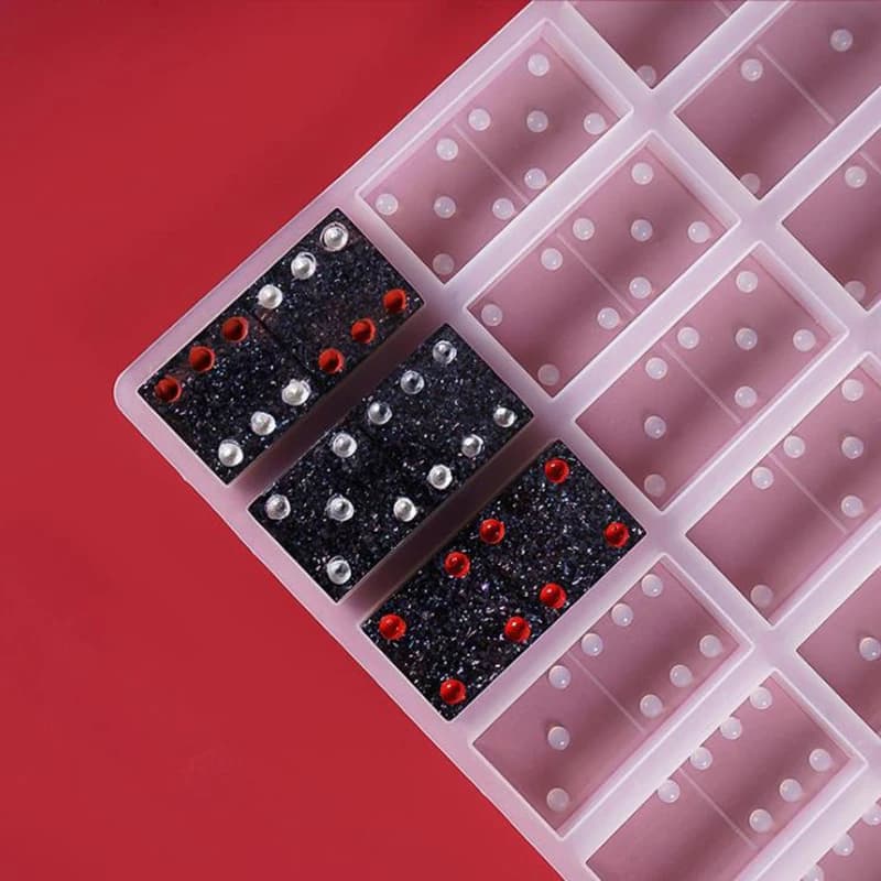 Silicone Dominoes Game Toy Making Mold Resin Epoxy Craft DIY Mould Casting
