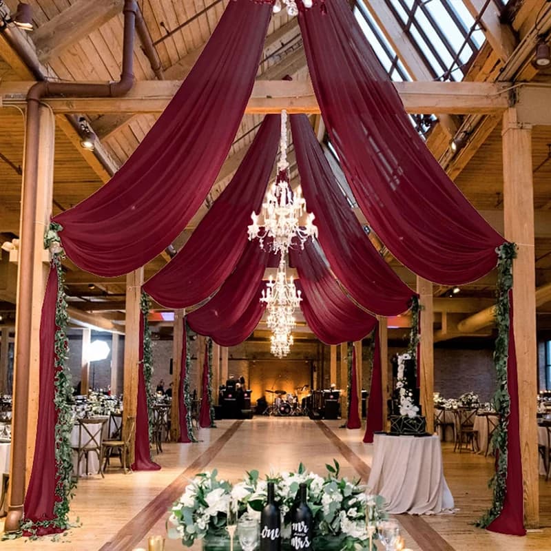 Sheer Chiffon Ceiling Drape Panel