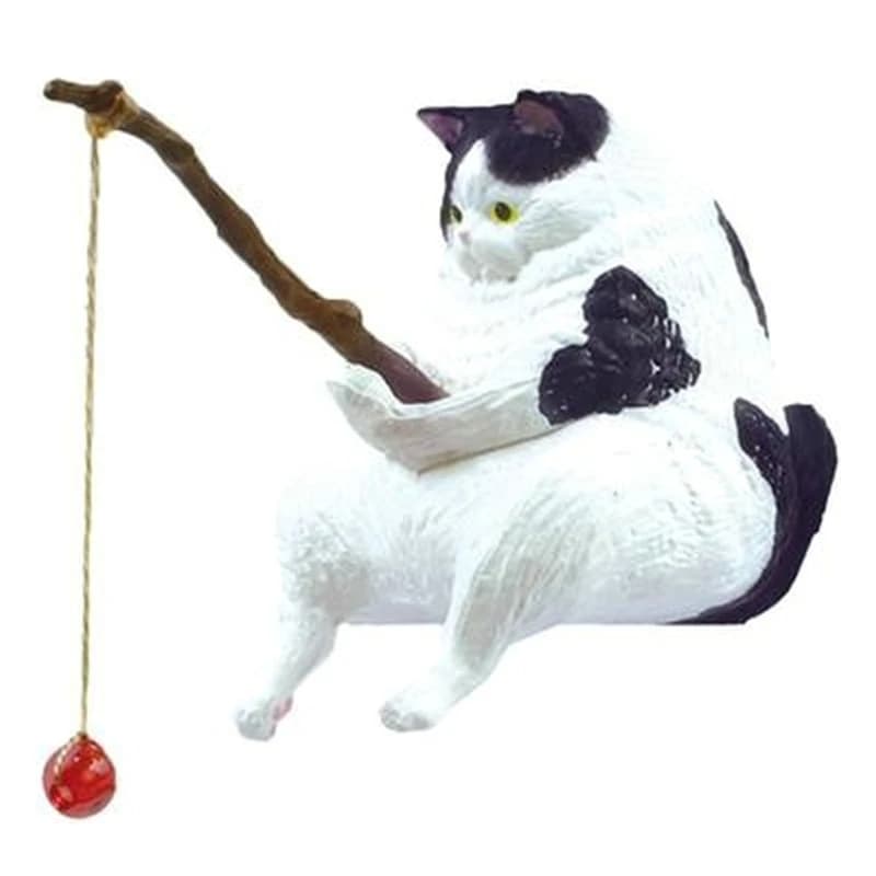 Fishing Cat Ornaments Fish  Landscaping Aquarium Decoration Mini Cat Statue Fish  Accessories Household Supplies