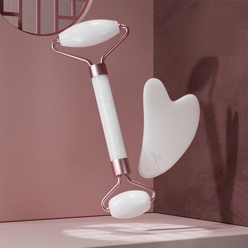 Jade and Crystal Facial Massage Roller