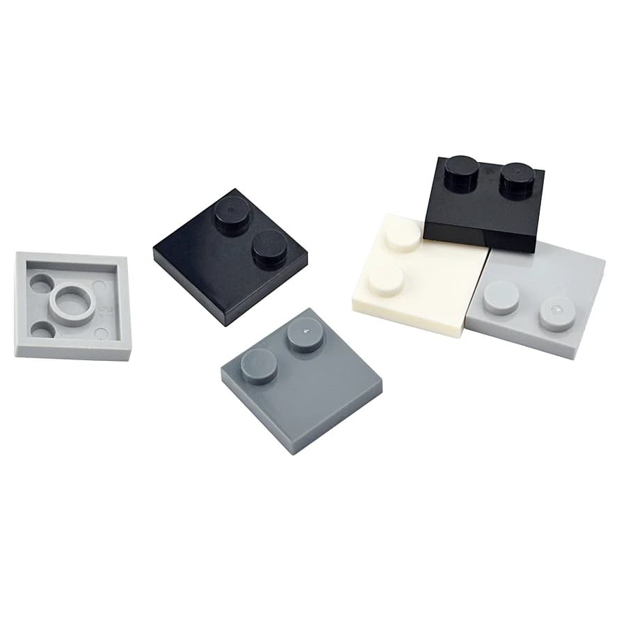 Building Block Tile Plates 2x2 30 Pieces