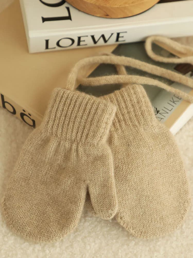 Baby Cashmere Knitted Mittens for Toddlers