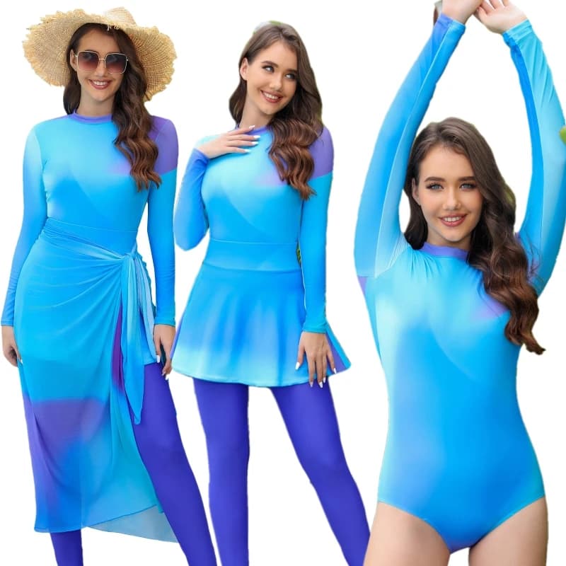 Women's Two-Piece Muslim Swimwear Burkini Set