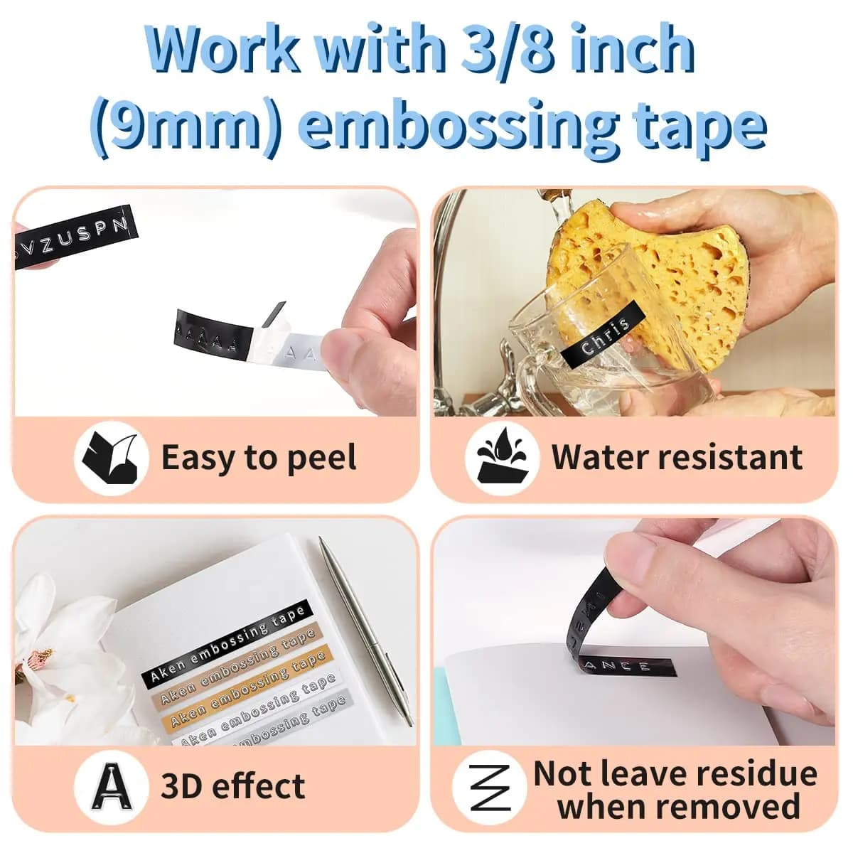 Embossing Label Maker with Tape Cartridges