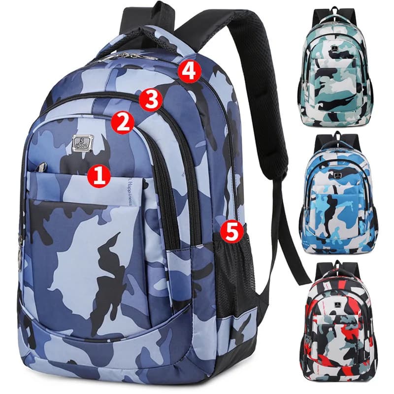 Backpack Men's Fashion Junior High School High School College Student Schoolbag casual Travel double shoulder bags 2026 on sale