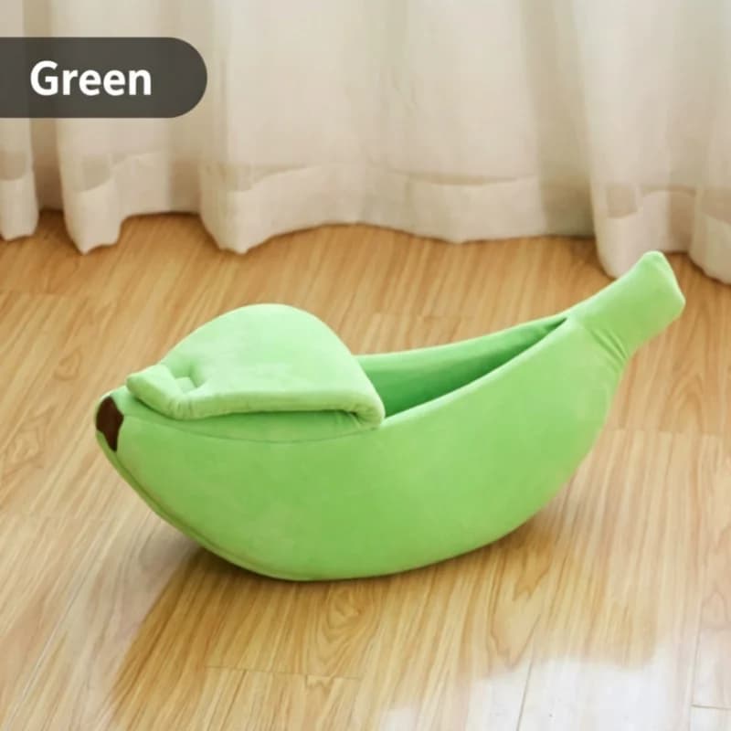 Banana-Shaped Cat Bed House