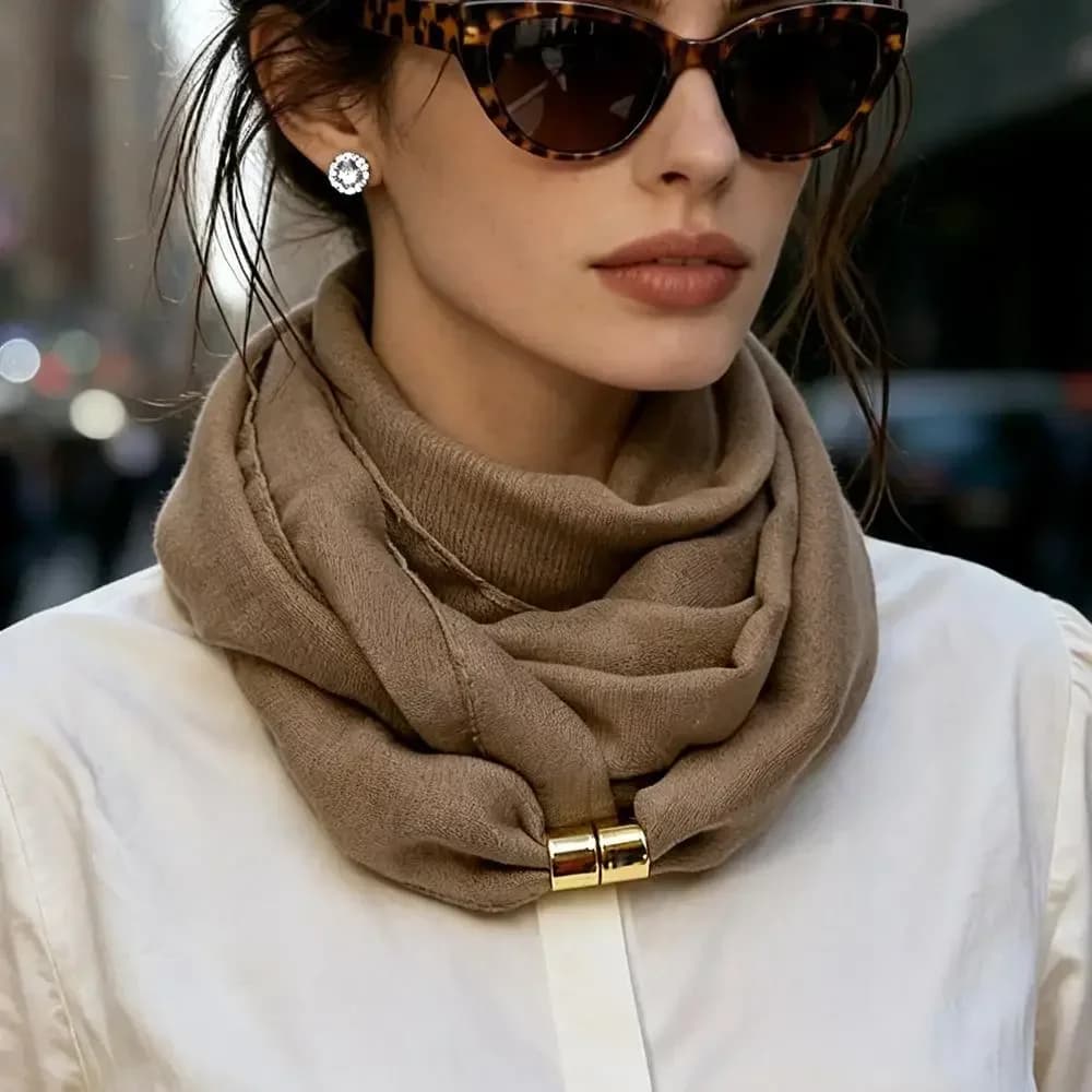Lightweight Magnetic Clasp Neck Scarf