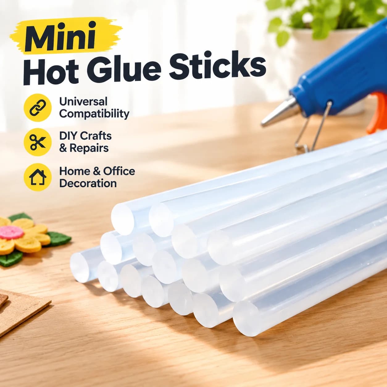 Mini Hot Glue Sticks for Standard Glue Guns