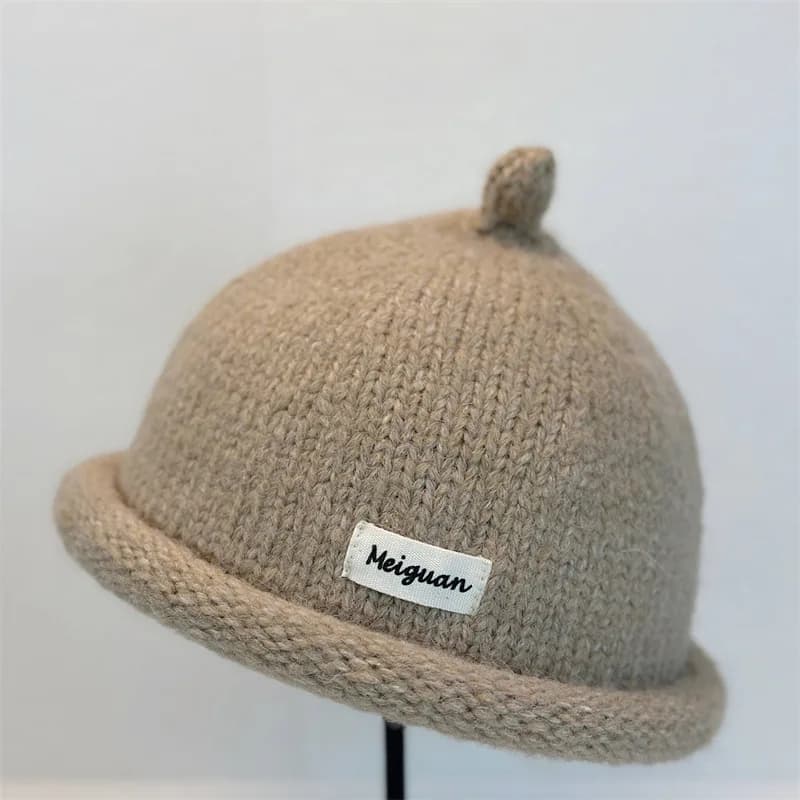Women's Winter Knit Beanie with Turned-up Brim