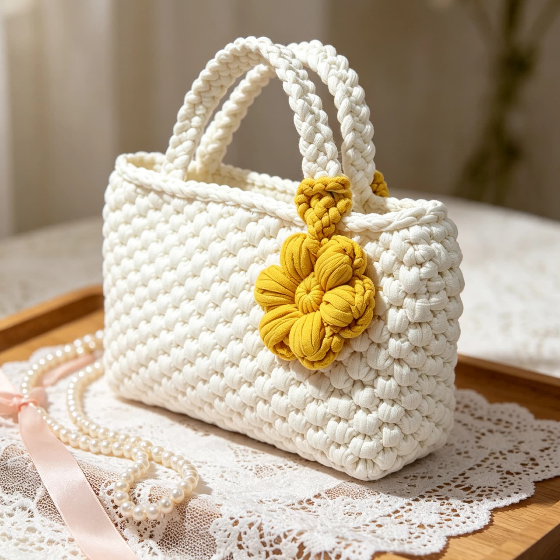 Women's Handbag, Bohemian Style Bag, Handmade Crochet Bag, Commuter Bag, Hawaiian Vacation Bag, Portable Bag, Unique Bag, Personalized Bag