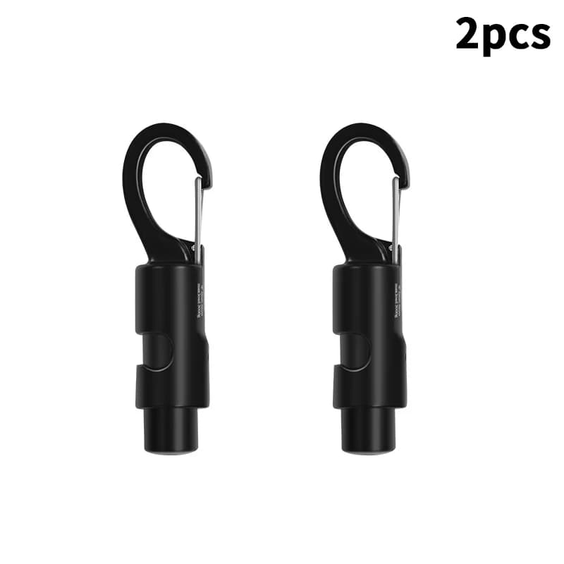 2PCS Camping Gear Durable Aluminum Alloy Tent Windproof Rope Hanger For Outdoor Camping Travel Kit Survival Buckles