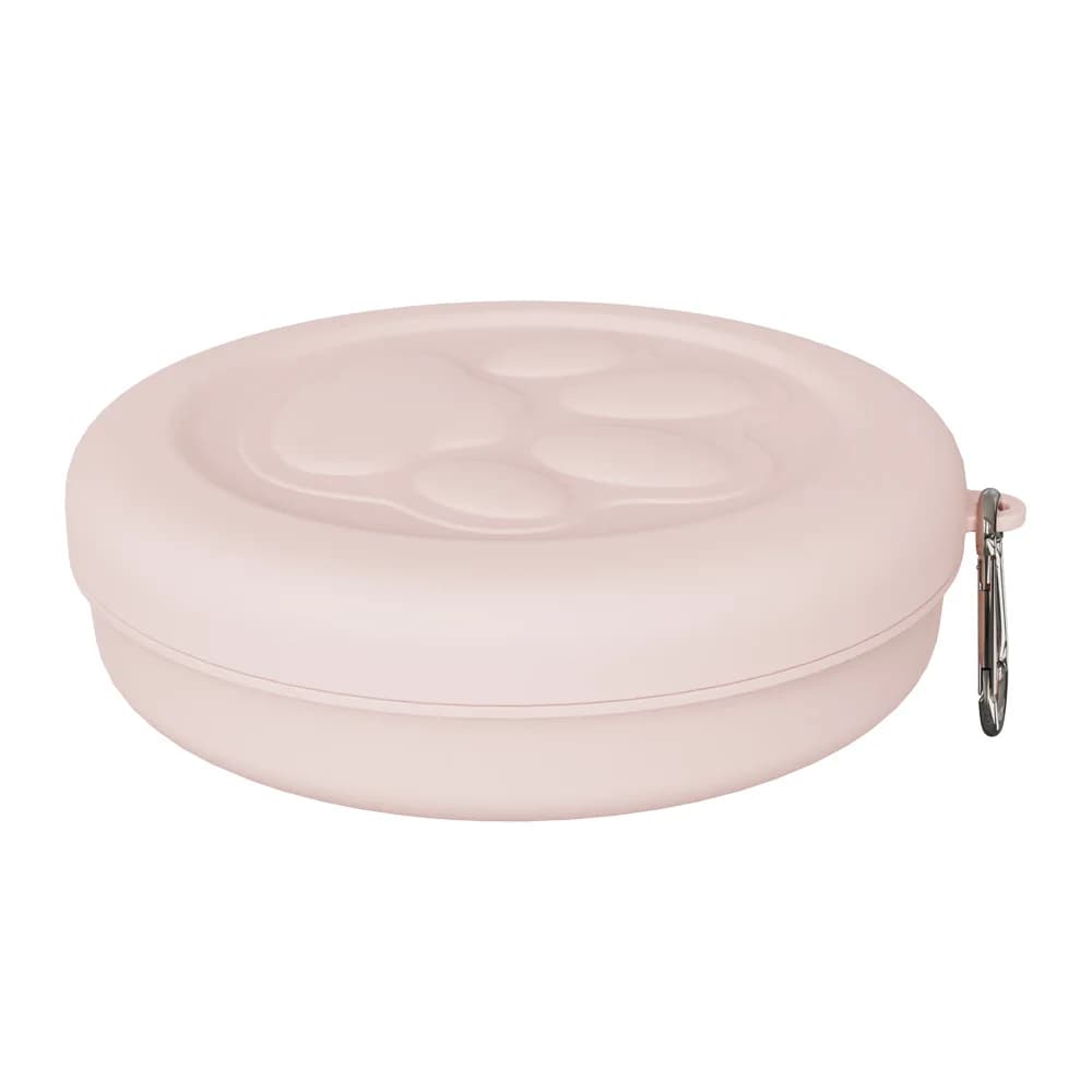 Portable Outdoor Pet Bowl with Treat Compartment