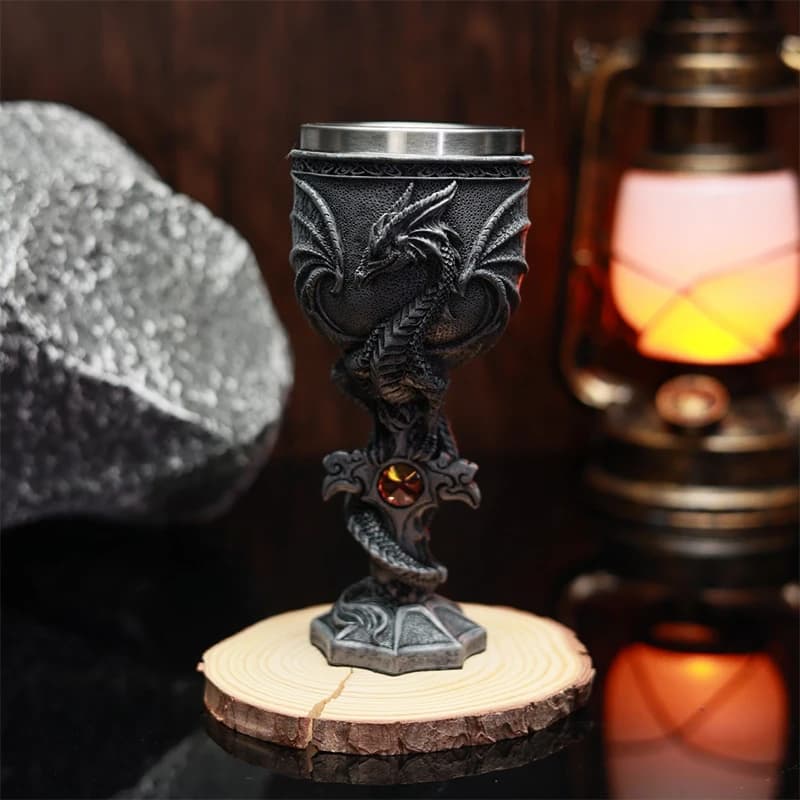 Medieval Dragon Goblet Chalice