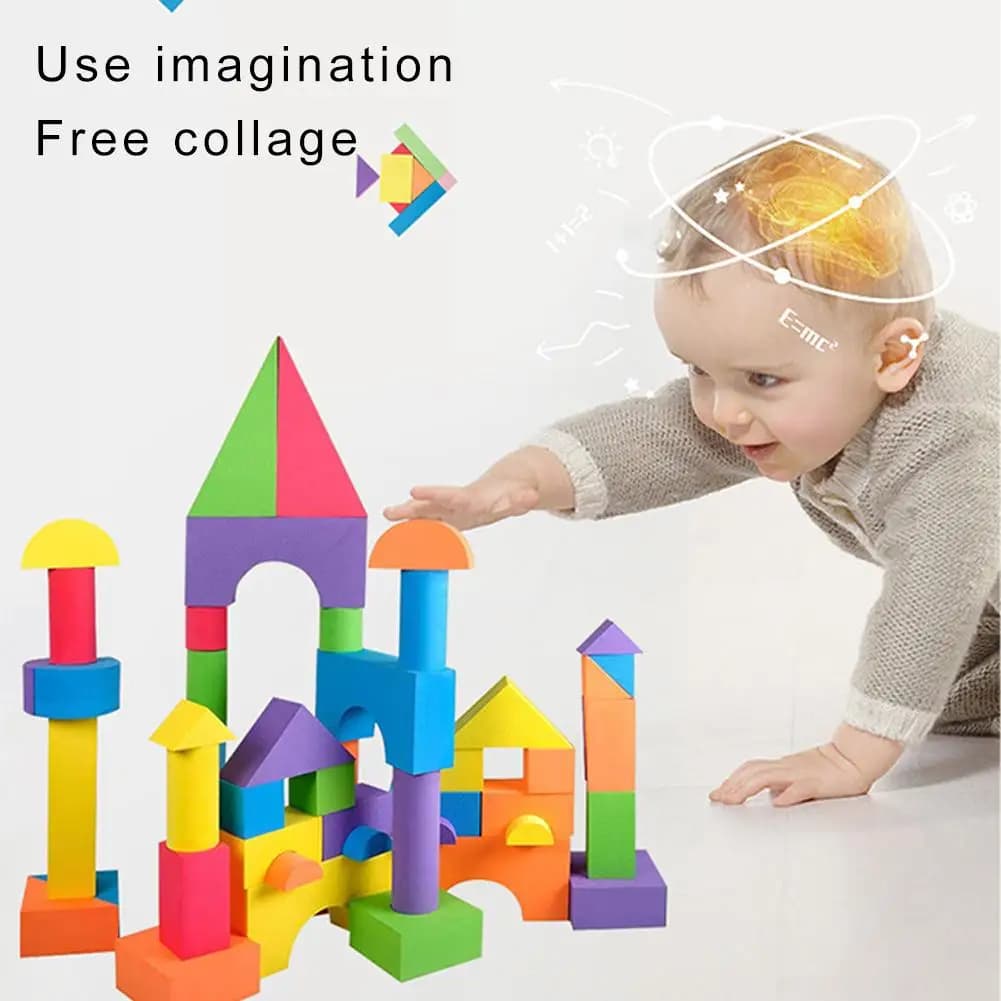 EVA Foam Building Blocks Set with Storage Bag