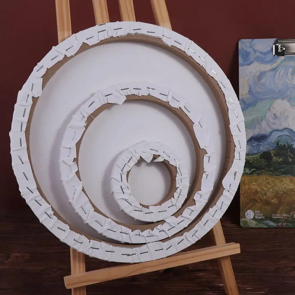 Round Wooden Canvas Board