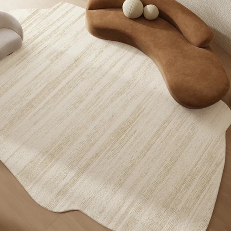 Irregular Shapes Plush Bedroom Rug
