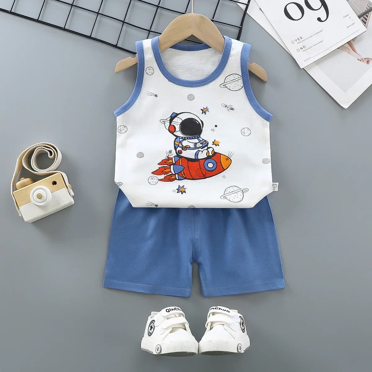 Children's Cotton Vest and Shorts Set