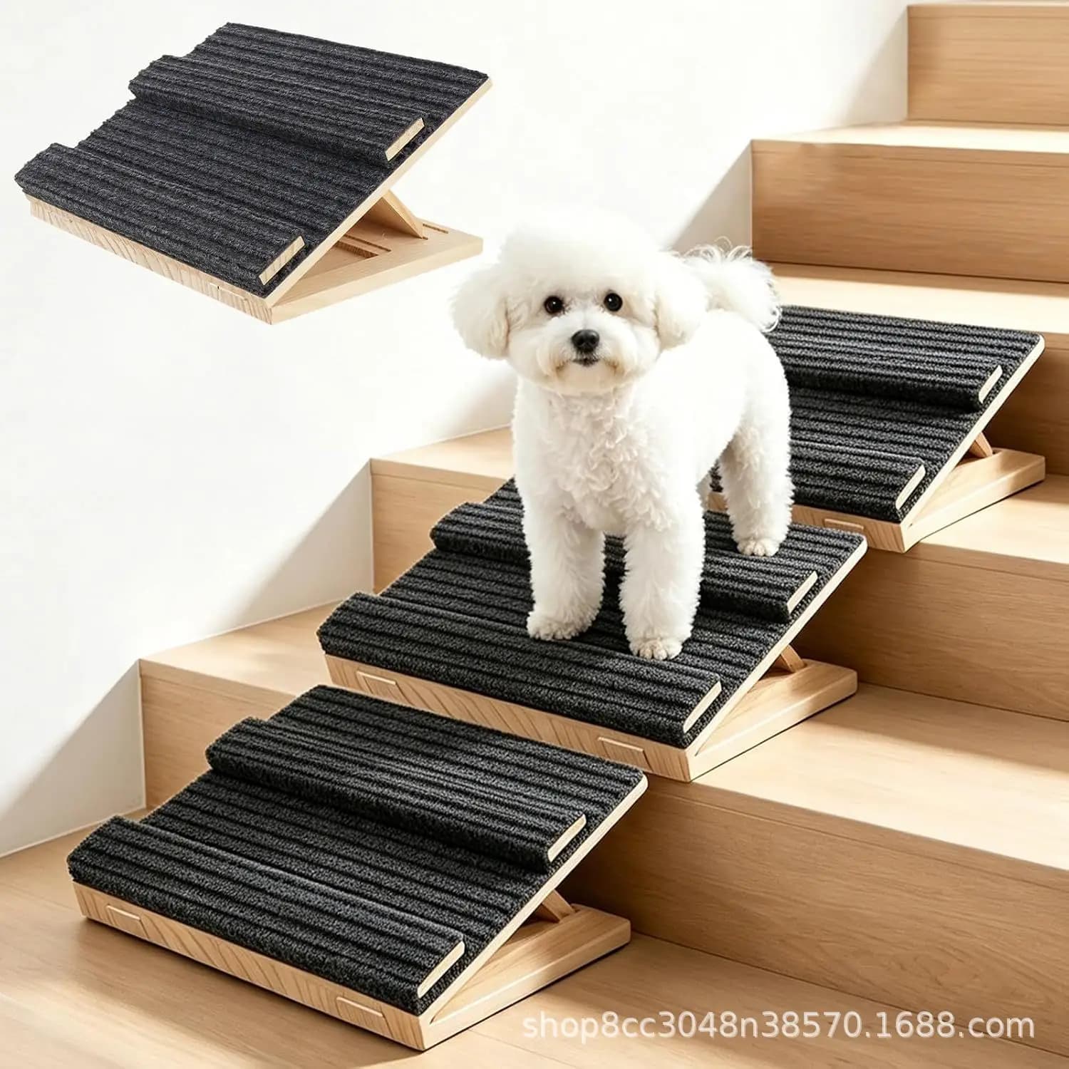 Wooden Portable Dog Ramp for Stairs