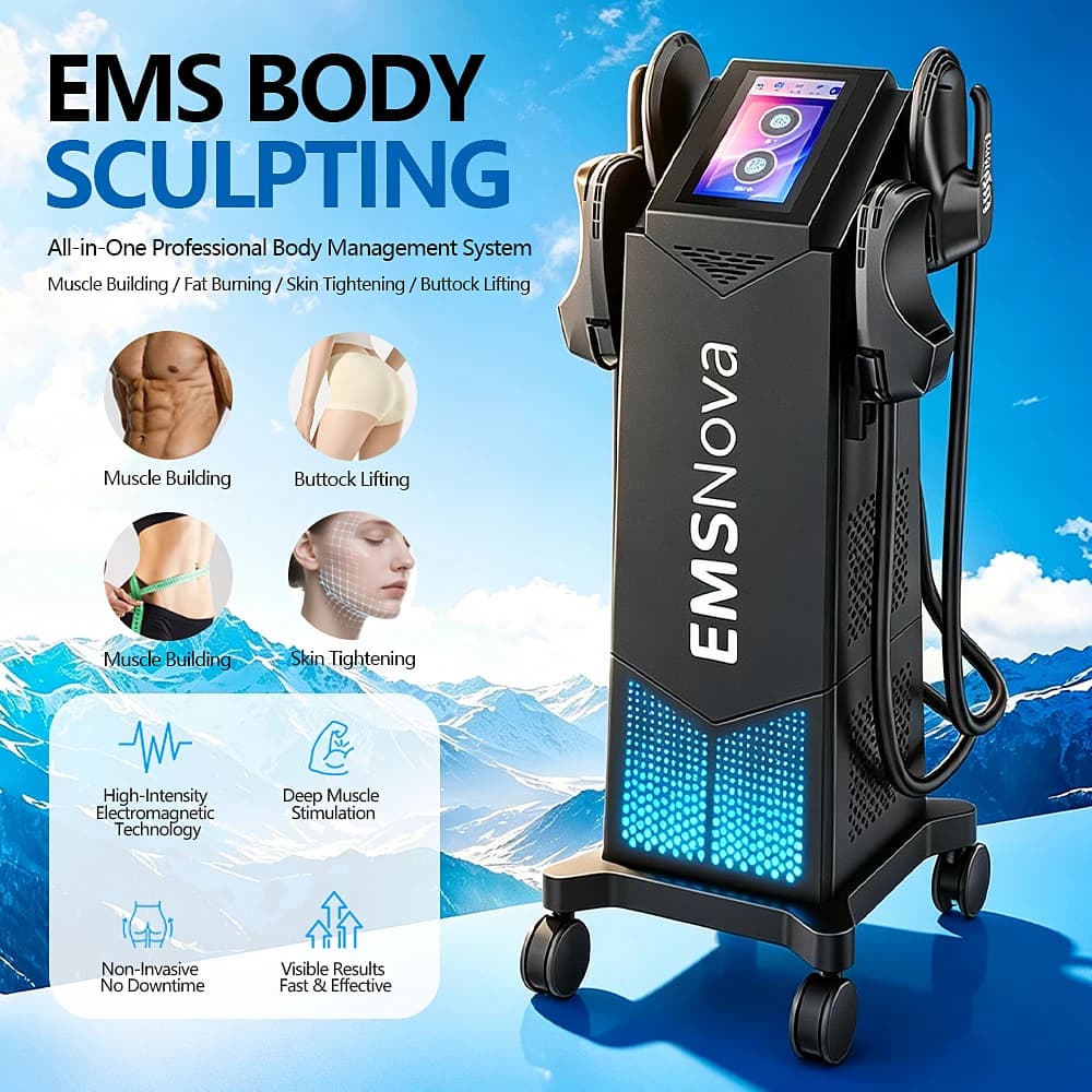 Professional EMS Shaping Machine One Stop Solution Body Sculpting Fat Loss Slimming Skin Tightening Beauty Equipment