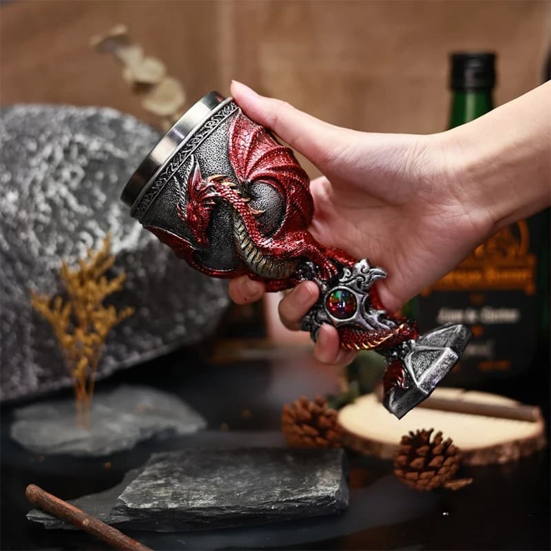 Medieval Dragon Goblet Chalice