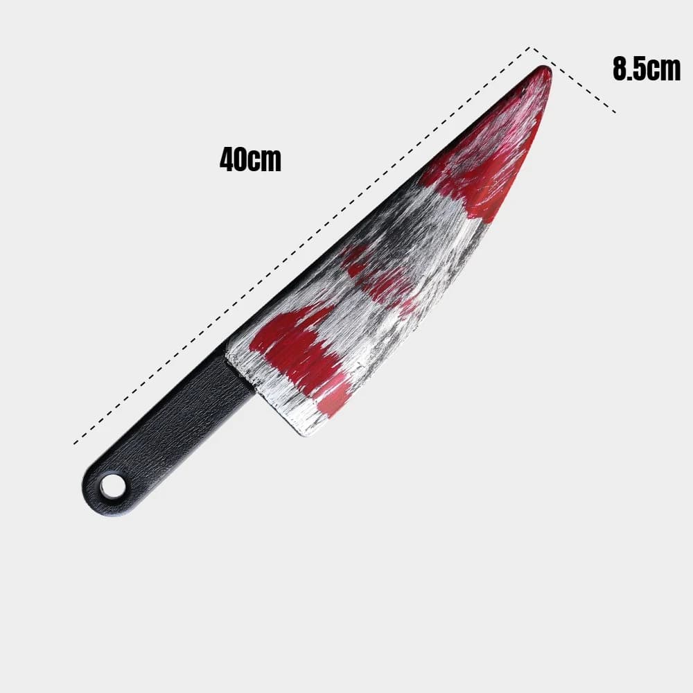 Halloween realistic props - blood-spreading axes, chainsaws, plastic knives for costumes, party cosplay props