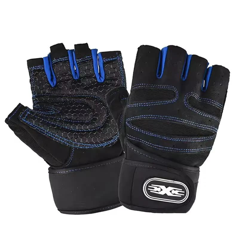 Half Finger Workout Gloves with Wrist Wrap