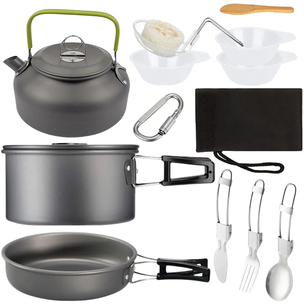 Aluminum Camping Cookware Set for 2-3 People