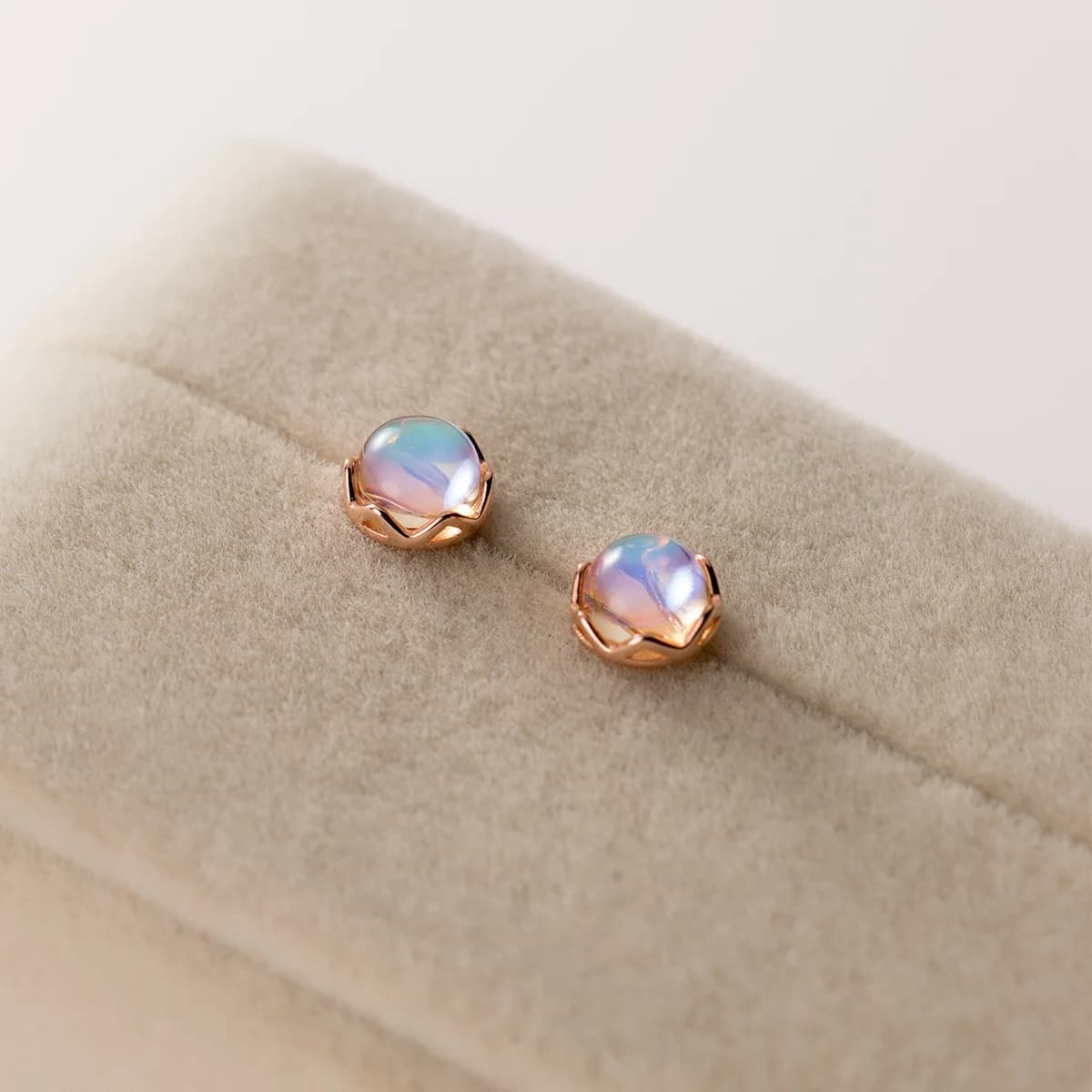 Sterling Silver Colorful Glass Stud Earrings