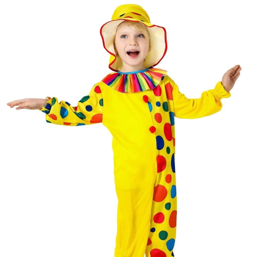 Halloween Clown Costume Performance  Makeup Ball Dressed Up Cosplay Props