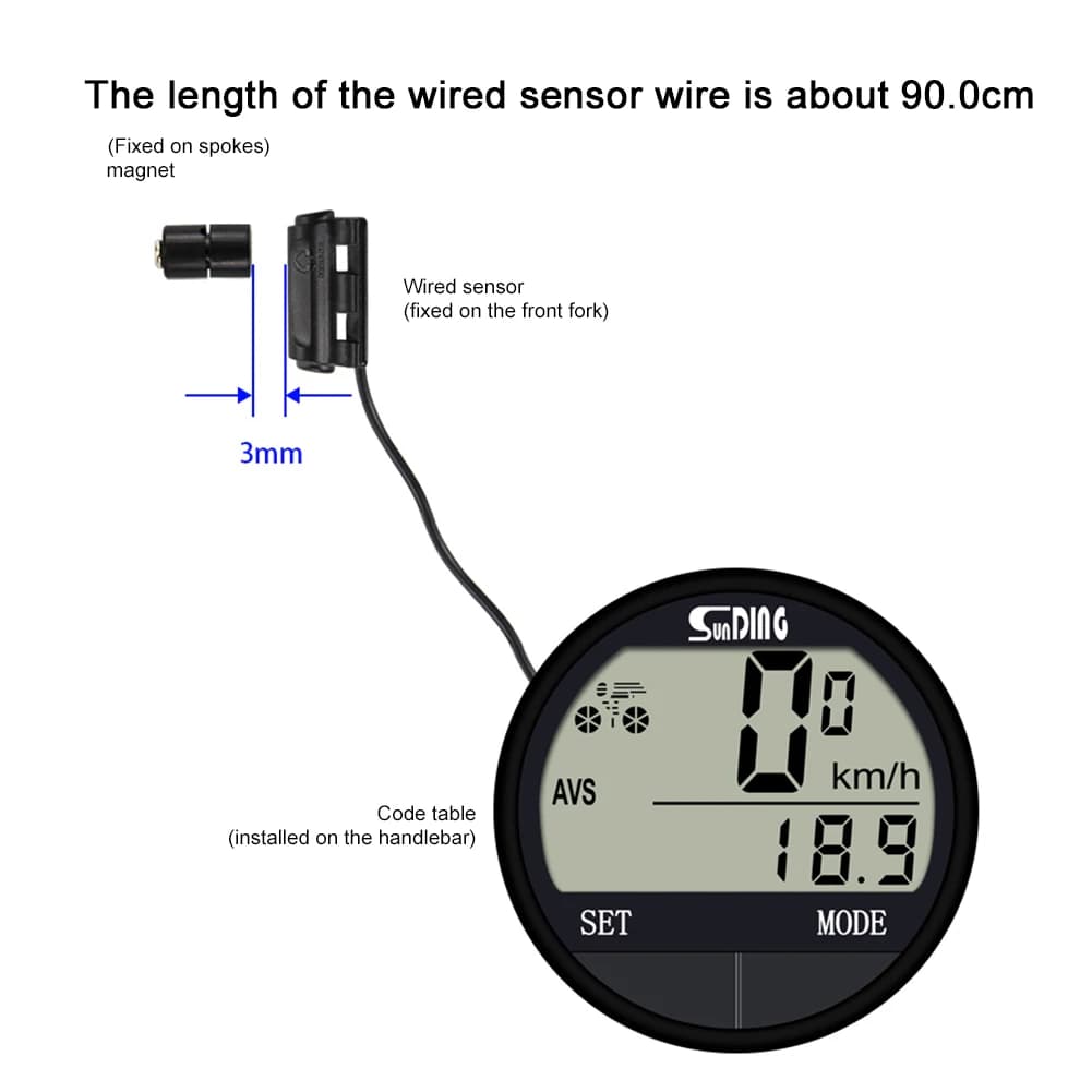 Bike Computer Speedometer with Screen