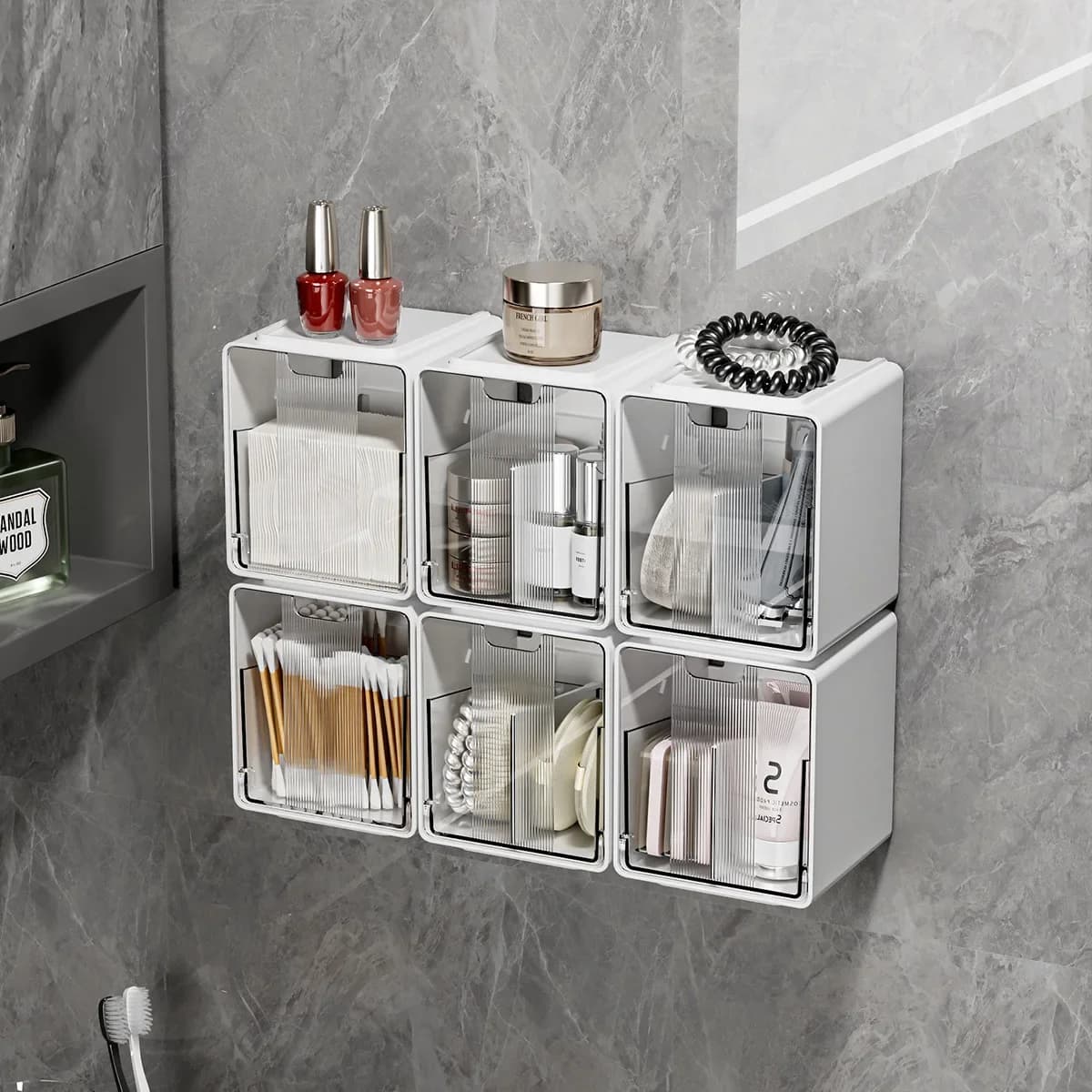 Bathroom Mirror Cabinet with Cosmetic Storage
