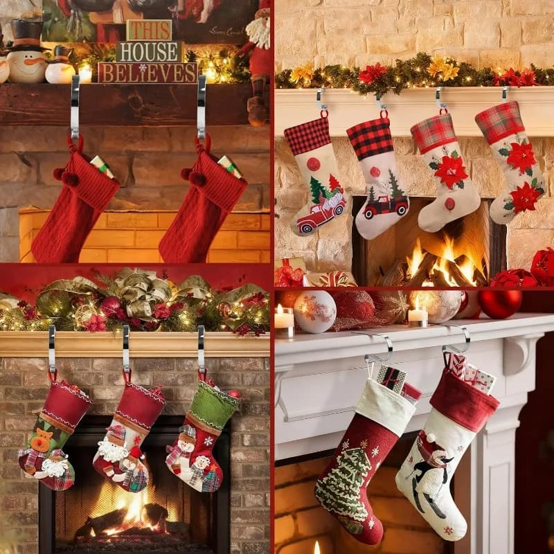 Adjustable Mantle Stocking Hooks