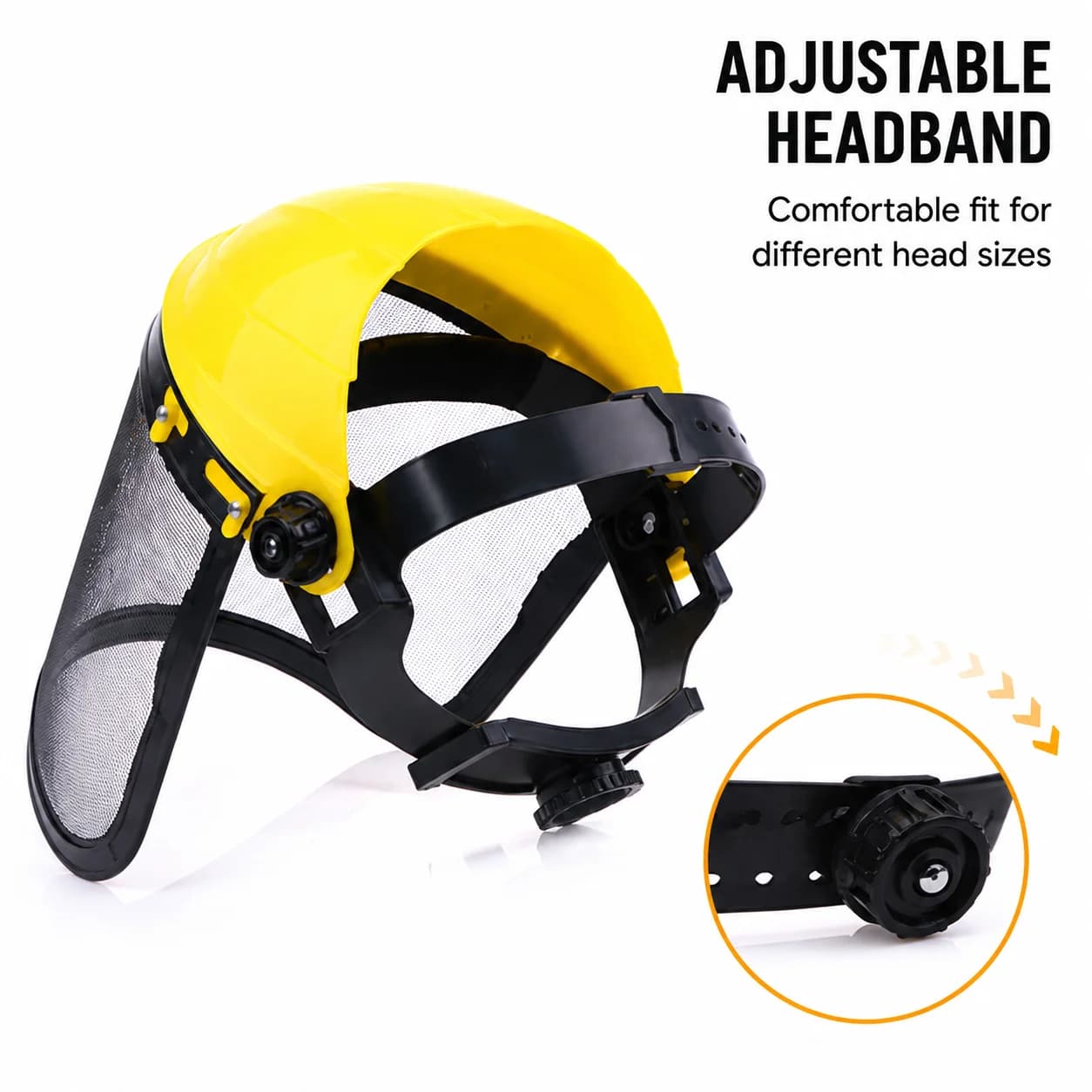 Garden Grass Trimmer Helmet Hat, Full Face Mesh Visor, Brush Cutter Yard Mowing Face Cover Guard