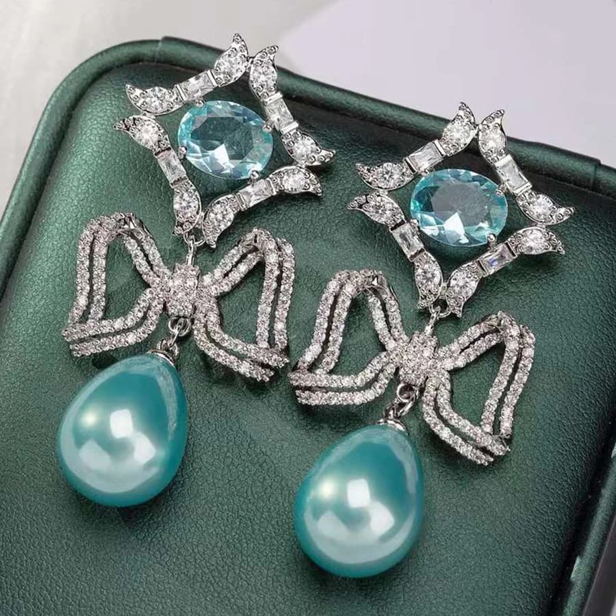 Pearl Drop Earrings with Tassel