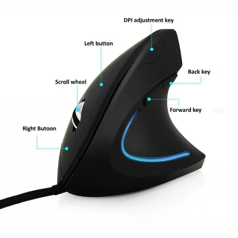 Wired Vertical Ergonomic Gaming Mouse