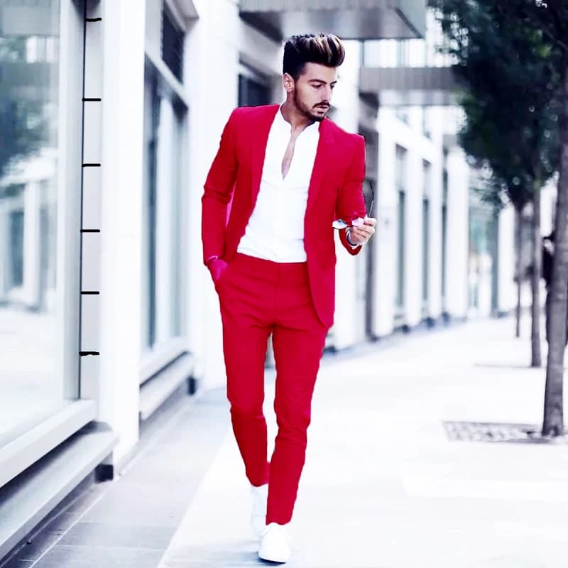 Casual Business Two Piece Slim Fit Suit
