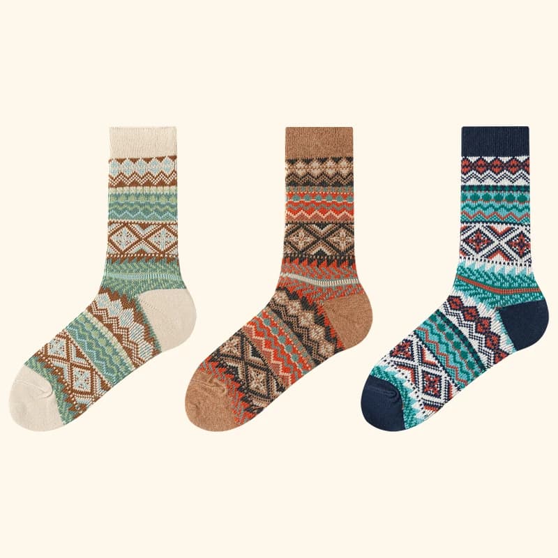 Men's Colorful Crew Socks, 3-Pair Pack