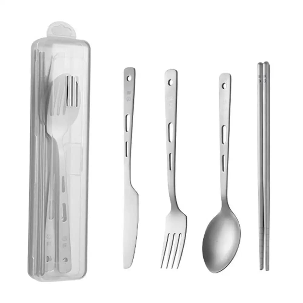 Titanium Travel Utensil Set with Storage Case