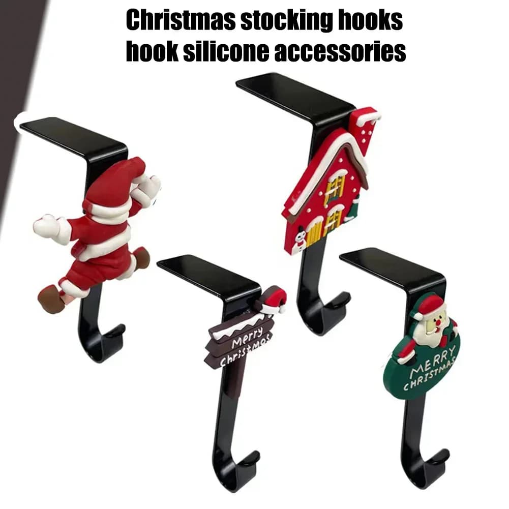 Metal Christmas Stocking Mantel Holder