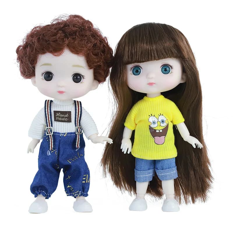 16cm Articulated Baby Doll with Outfit