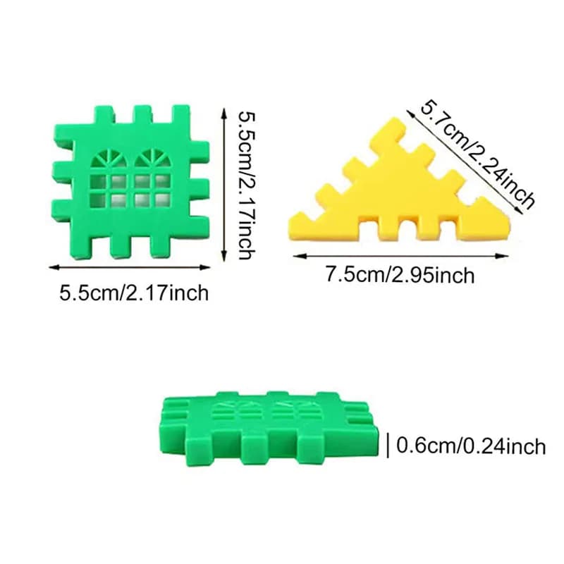 Colored Plastic Building Blocks Puzzle Toys