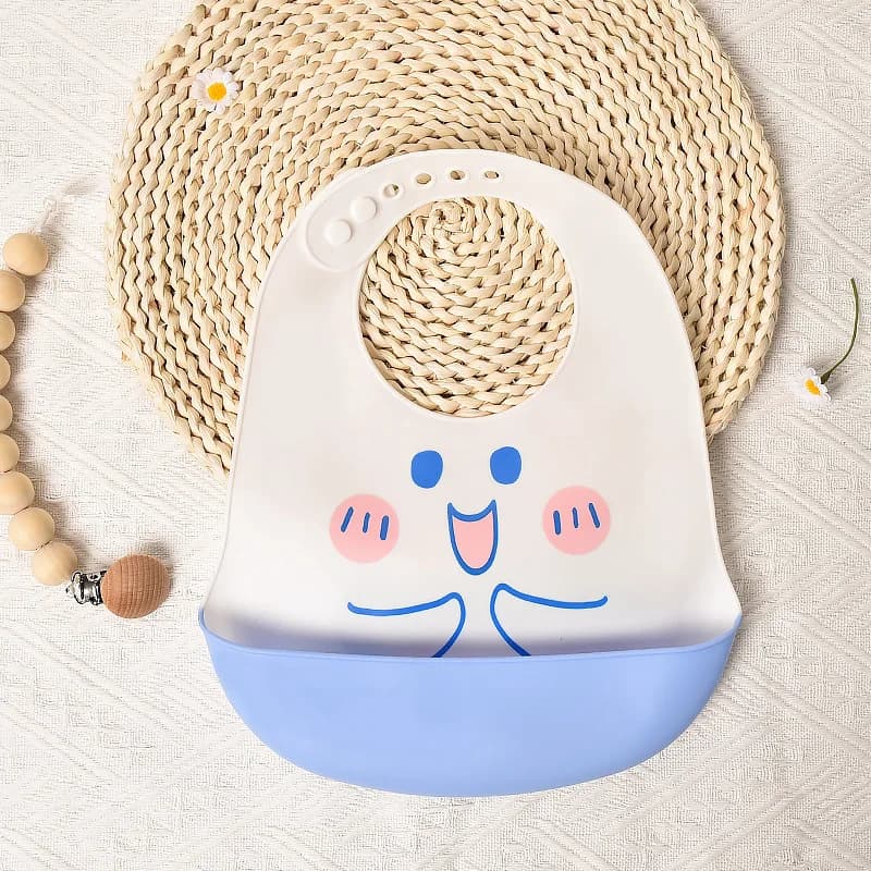 Baby Waterproof Silicone Bibs With Bowknot Apron