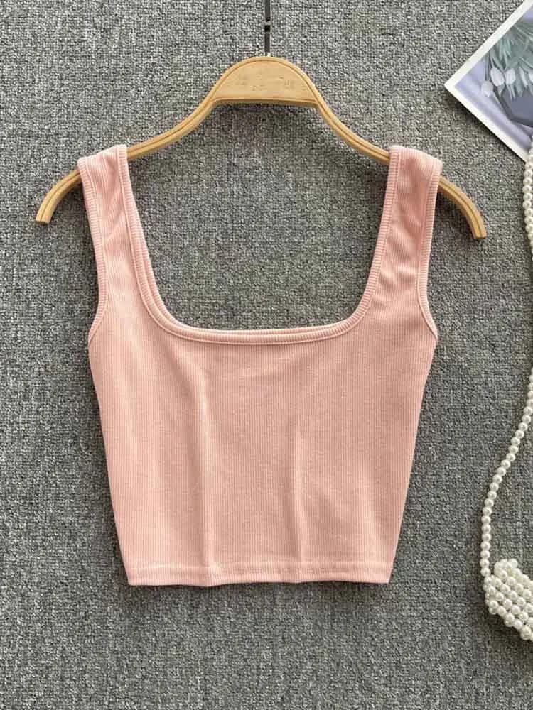 Women's Backless Y2K Crop Tank Top
