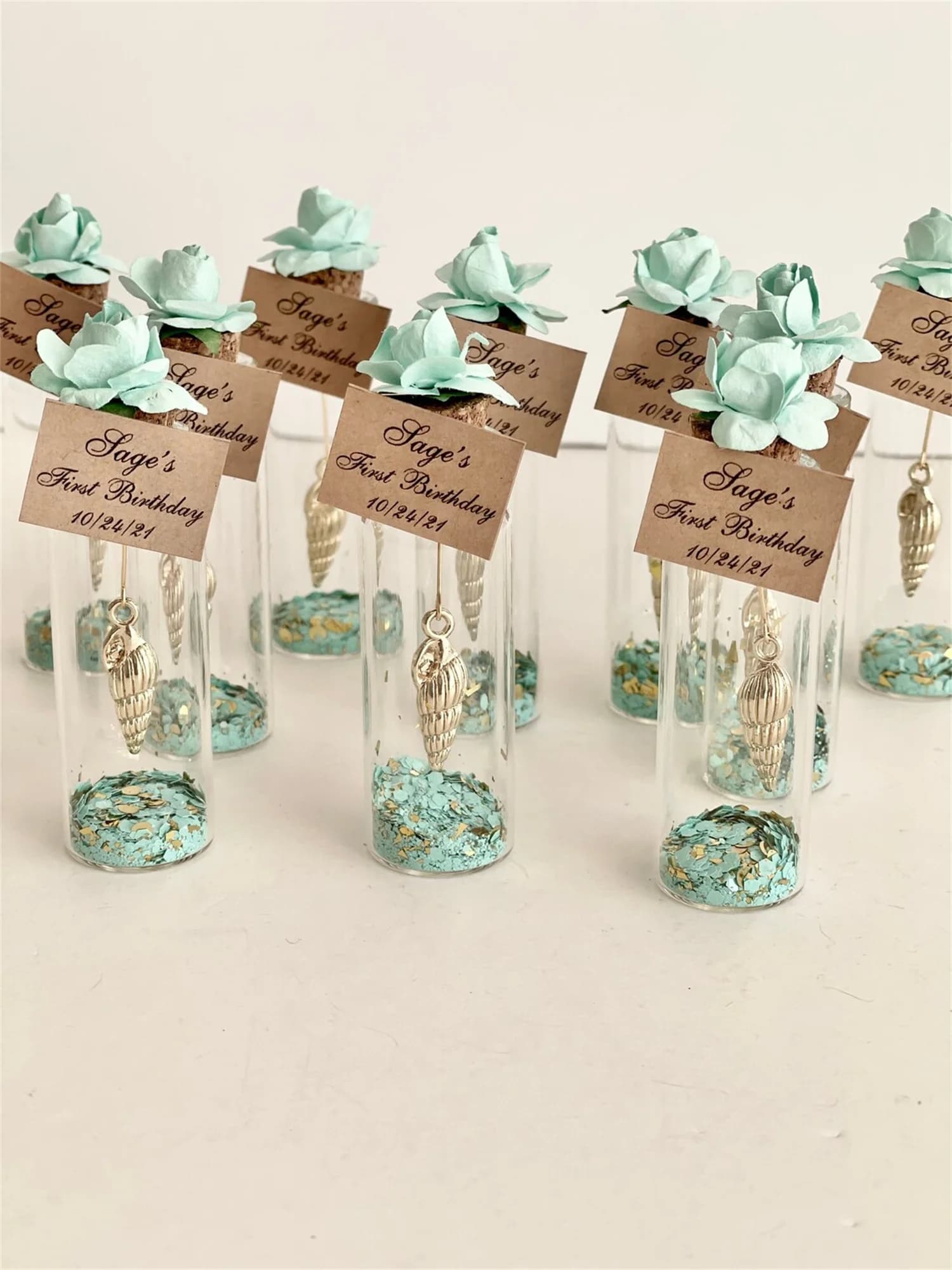Personalized Glass Dome Rose Favors