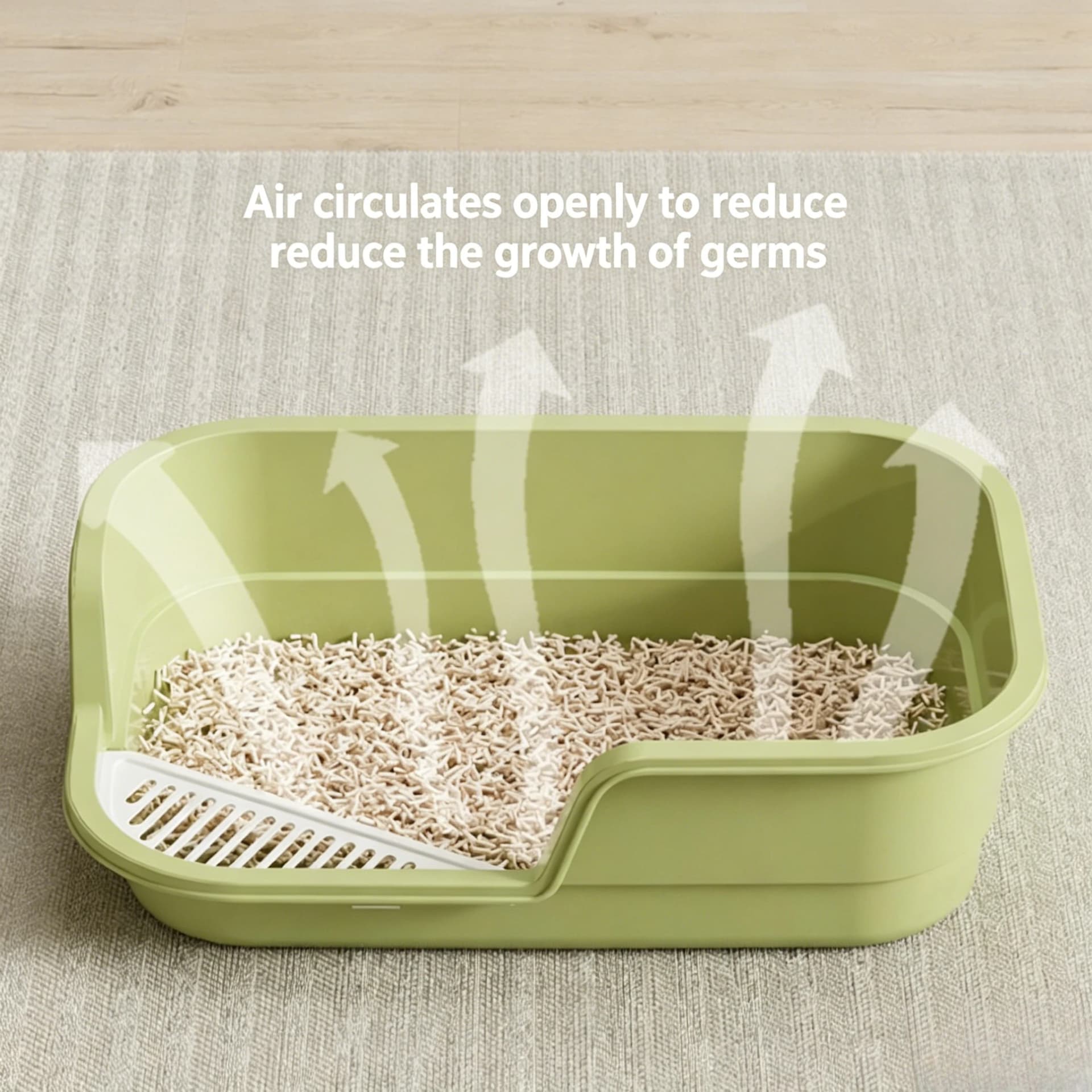 Jumbo Anti-Splash Semi-Covered Cat Litter Box