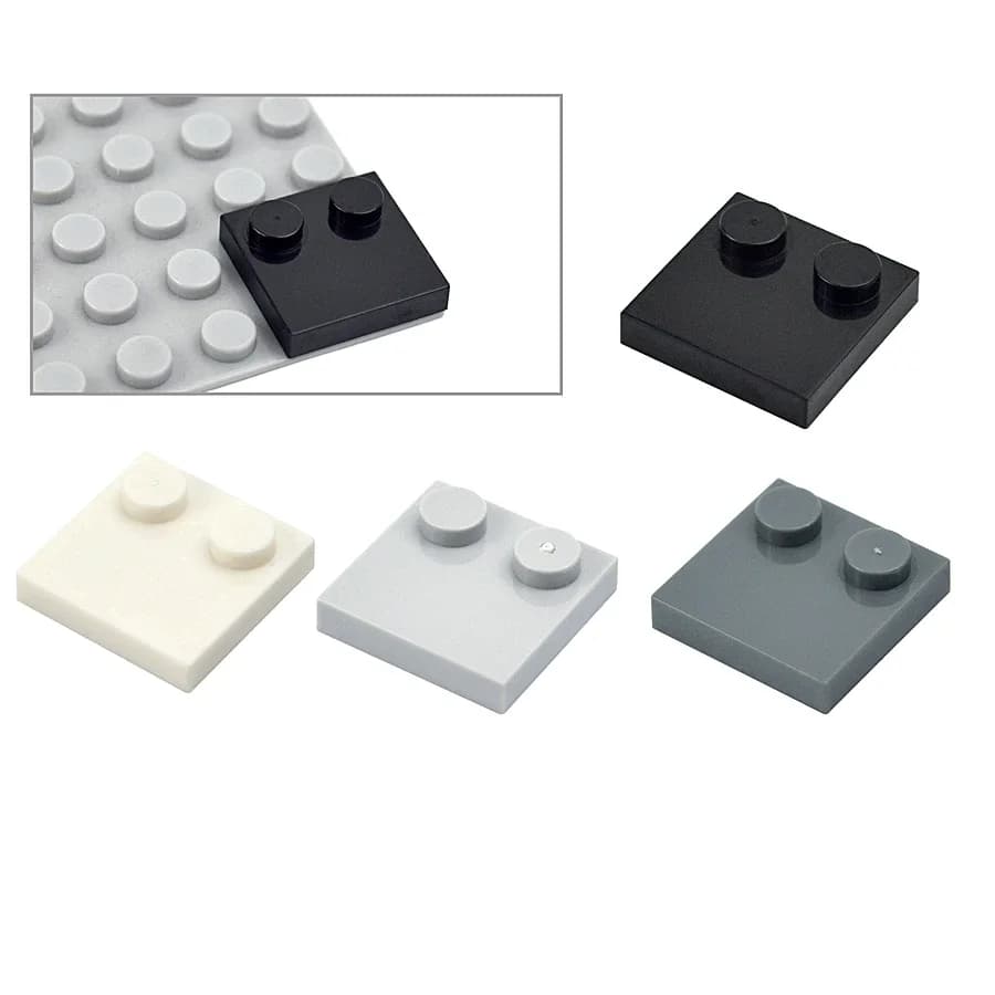 Building Block Plastic Tiles 2x2 Pieces